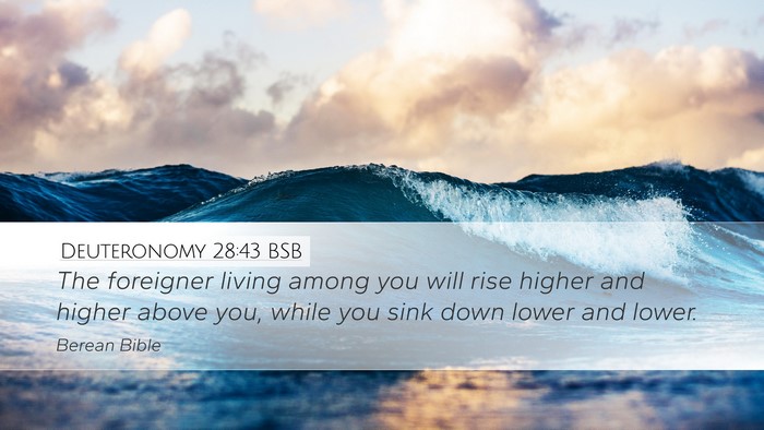 Deuteronomy 28:43 BSB Bible Verse Image