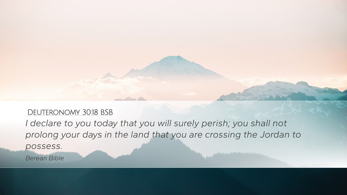 Deuteronomy 30:18 BSB Bible Verse Image