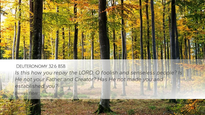 Deuteronomy 32:6 BSB Bible Verse Image