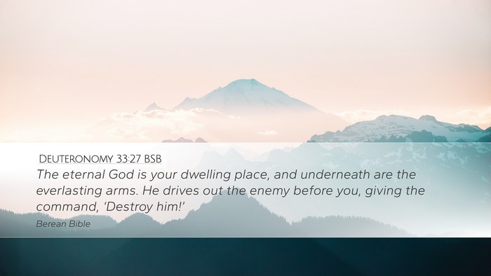 Deuteronomy 33:27 BSB Bible Verse Image