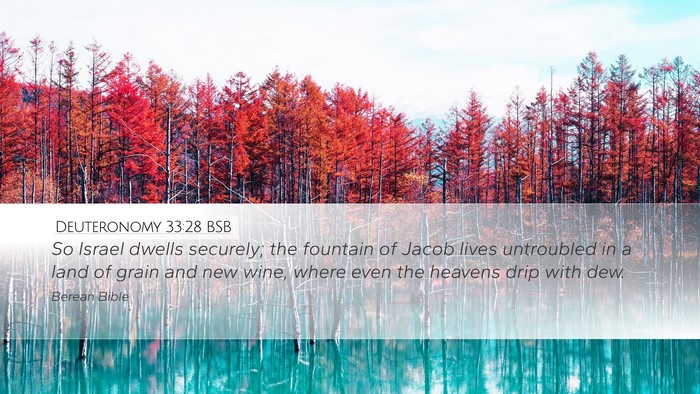 Deuteronomy 33:28 BSB Bible Verse Image