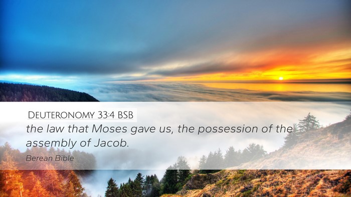 Deuteronomy 33:4 BSB Desktop Wallpaper - the law that Moses gave us, the possession of the - Desktop Bible Verse Wallpaper
