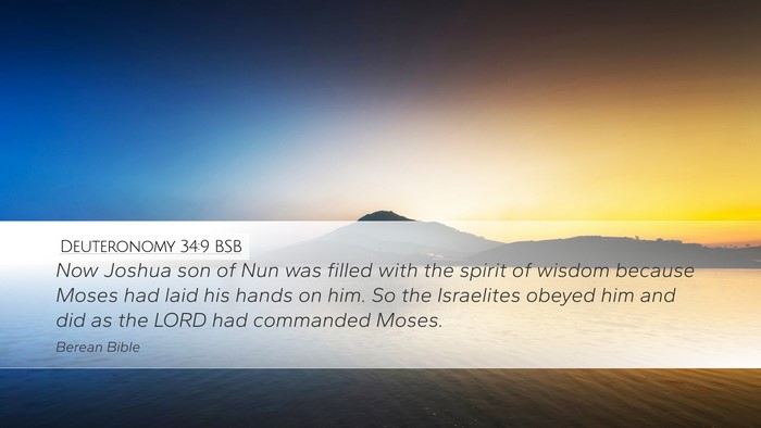 Deuteronomy 34:9 BSB Bible Verse Image