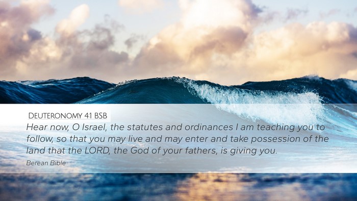 Deuteronomy 4:1 BSB Bible Verse Image