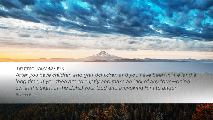 Deuteronomy 4:25 BSB Desktop Wallpaper - After you have children and grandchildren and you - Desktop Bible Verse Wallpaper