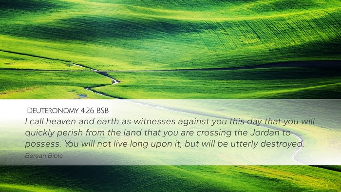 Deuteronomy 4:26 BSB Bible Verse Image