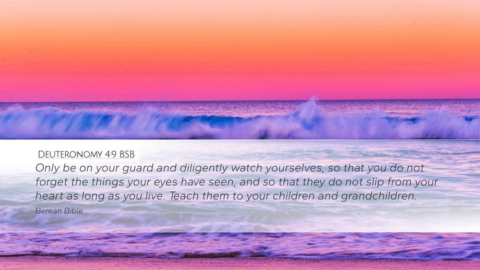 Deuteronomy 4:9 BSB Bible Verse Image