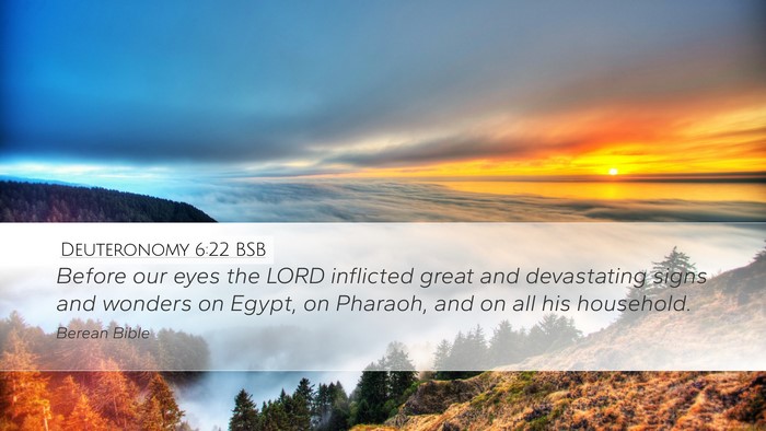 Deuteronomy 6:22 BSB Bible Verse Image