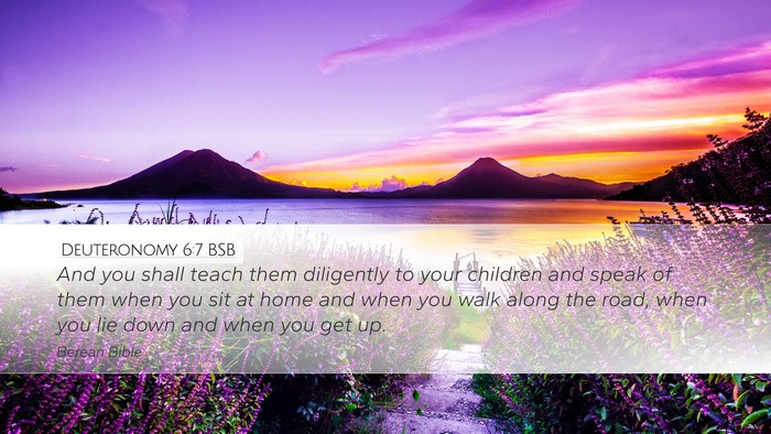 Deuteronomy 6:7 BSB Bible Verse Image