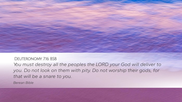 Deuteronomy 7:16 BSB Bible Verse Image