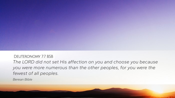 Deuteronomy 7:7 BSB Bible Verse Image