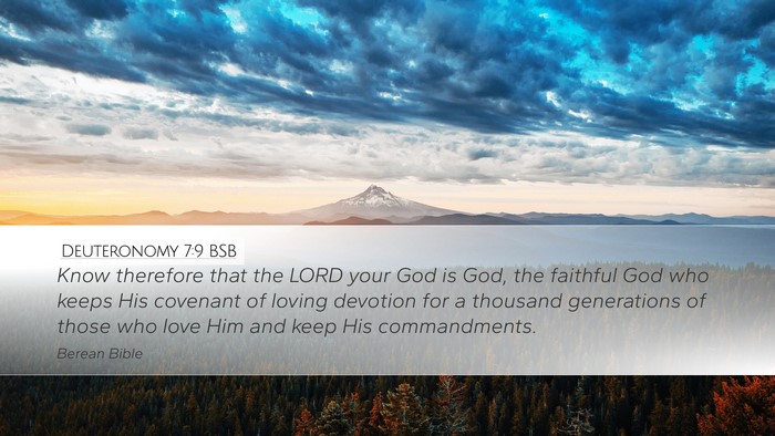 Deuteronomy 7:9 BSB Bible Verse Image