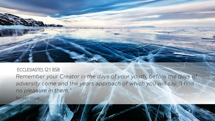 Ecclesiastes 12:1 BSB Bible Verse Image