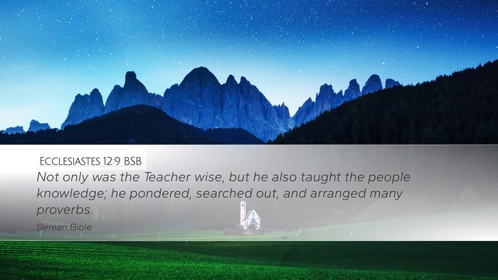 Ecclesiastes 12:9 BSB Bible Verse Image
