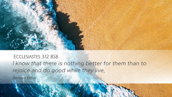 Ecclesiastes 3:12 BSB Bible Verse Image