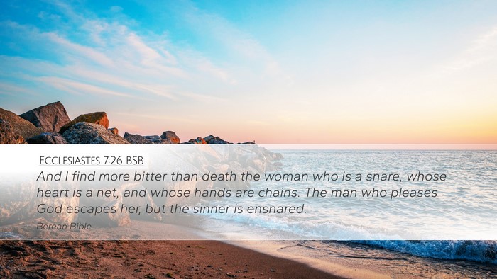 Ecclesiastes 7:26 BSB Bible Verse Image