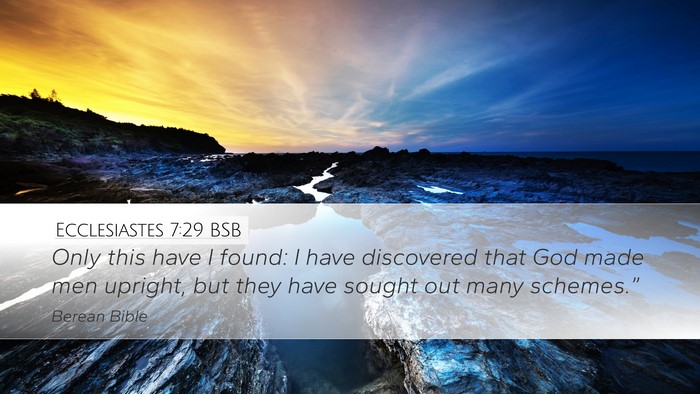 Ecclesiastes 7:29 BSB Bible Verse Image