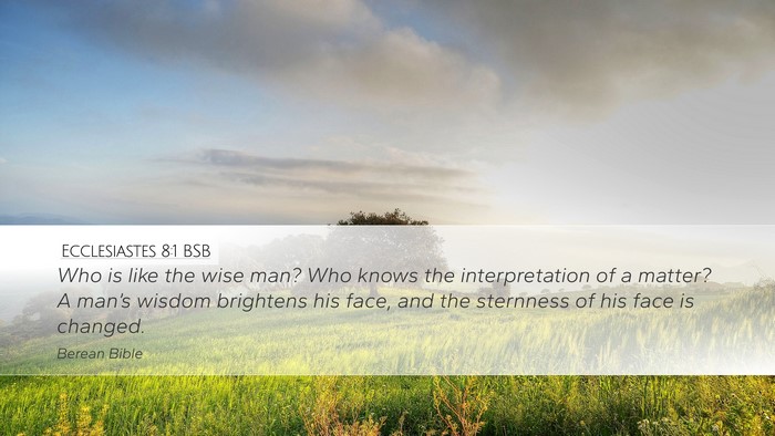 Ecclesiastes 8:1 BSB Bible Verse Image