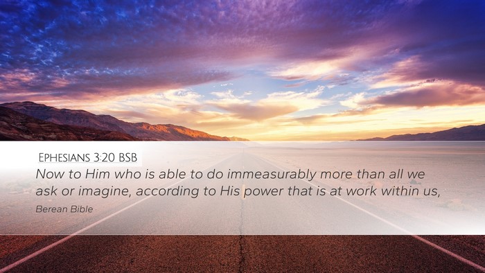Ephesians 3:20 BSB Bible Verse Image