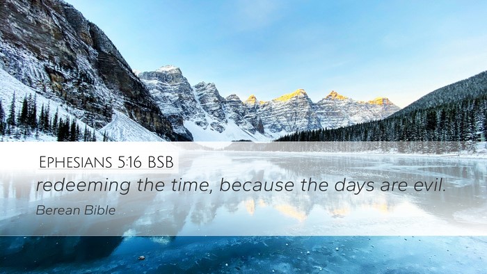 Ephesians 5:16 BSB Bible Verse Image