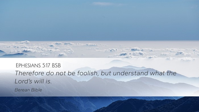 Ephesians 5:17 BSB Bible Verse Image