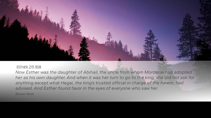 Esther 2:15 BSB Bible Verse Image