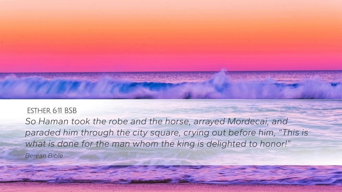 Esther 6:11 BSB Bible Verse Image
