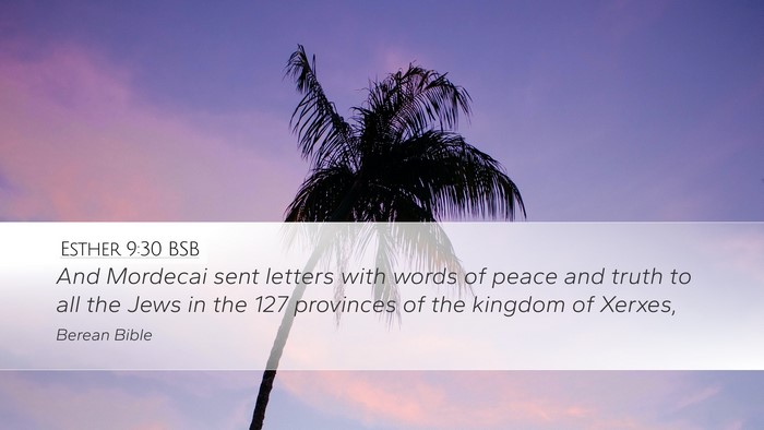 Esther 9:30 BSB Bible Verse Image