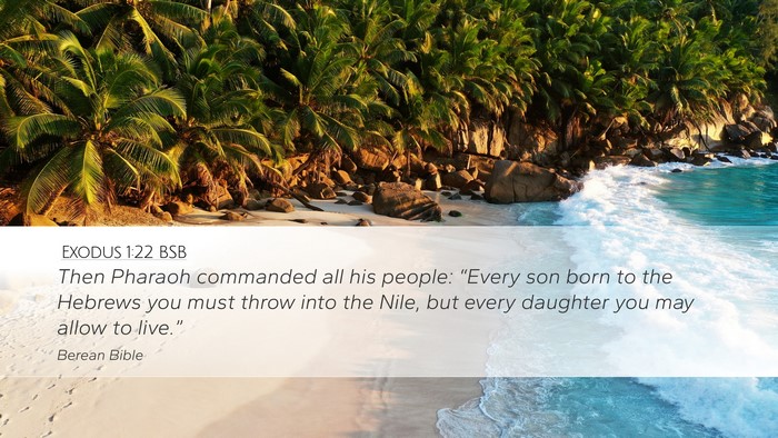 Exodus 1:22 BSB Bible Verse Image