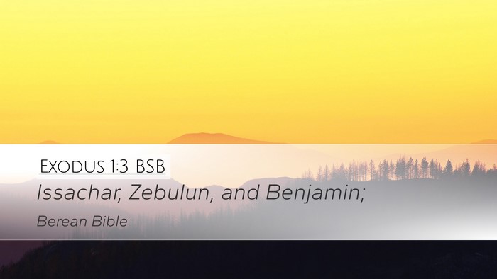 Exodus 1:3 BSB Bible Verse Image