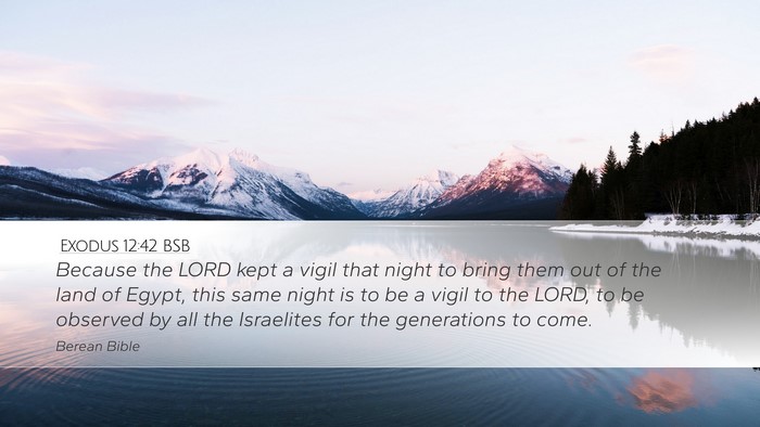 Exodus 12:42 BSB Bible Verse Image
