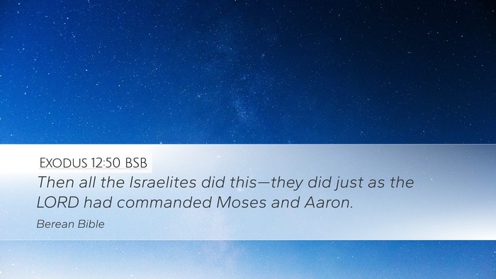 Exodus 12:50 BSB Bible Verse Image