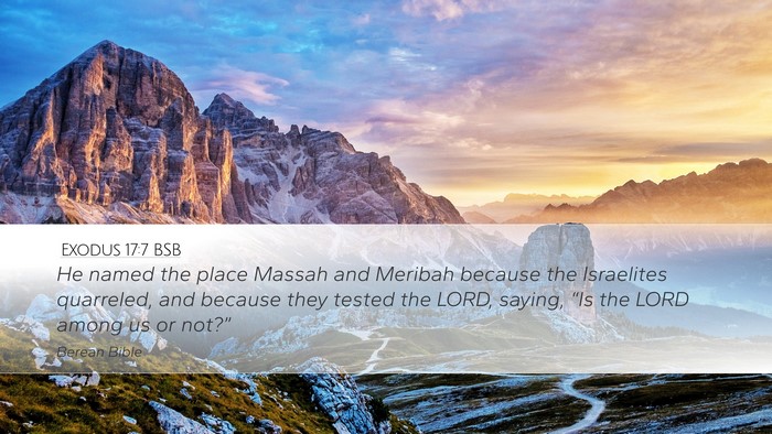 Exodus 17:7 BSB Bible Verse Image