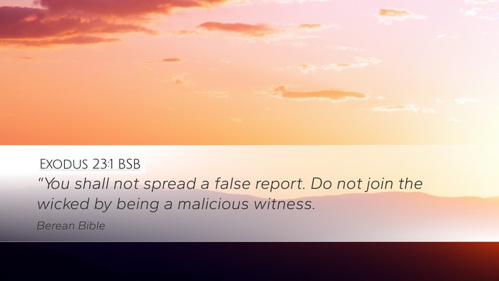 Exodus 23:1 BSB Bible Verse Image