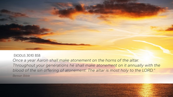 Exodus 30:10 BSB Bible Verse Image