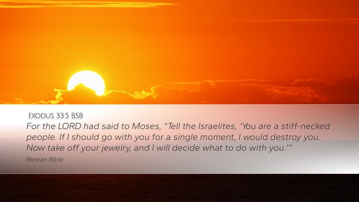 Exodus 33:5 BSB Bible Verse Image
