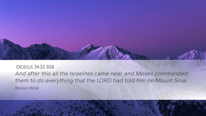 Exodus 34:32 BSB Desktop Wallpaper - And after this all the Israelites came near, and - Desktop Bible Verse Wallpaper