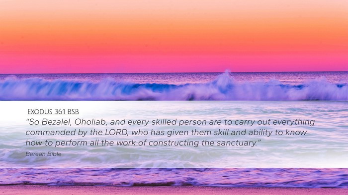 Exodus 36:1 BSB Bible Verse Image