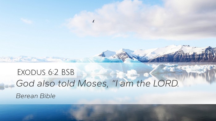 Exodus 6:2 BSB Bible Verse Image