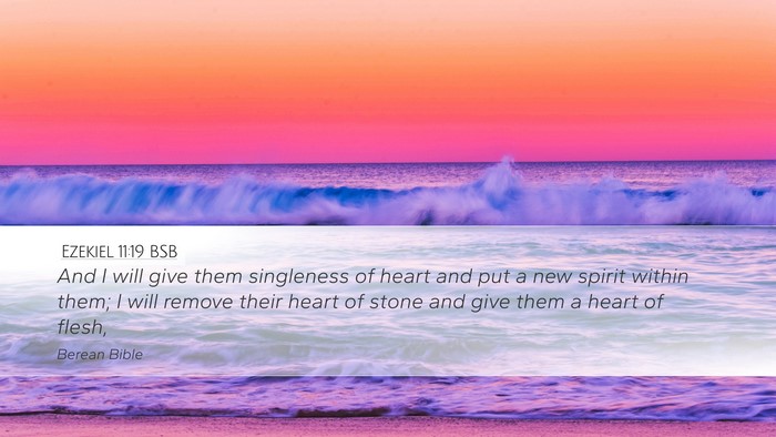 Ezekiel 11:19 BSB Bible Verse Image