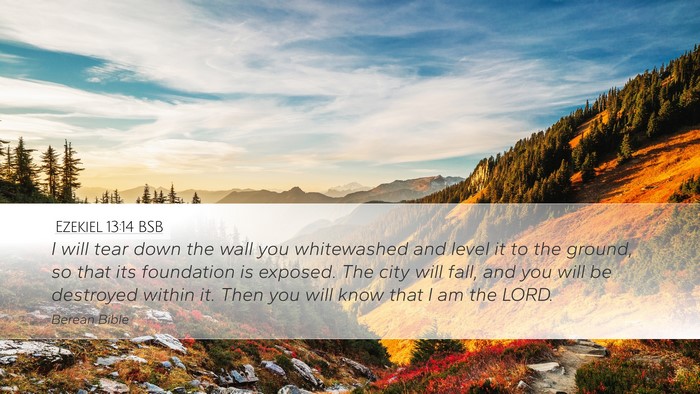 Ezekiel 13:14 BSB Bible Verse Image