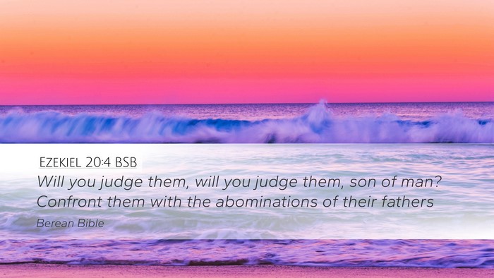 Ezekiel 20:4 BSB Bible Verse Image