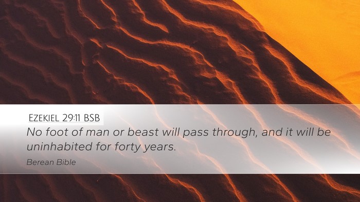 Ezekiel 29:11 BSB Bible Verse Image