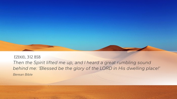 Ezekiel 3:12 BSB Bible Verse Image