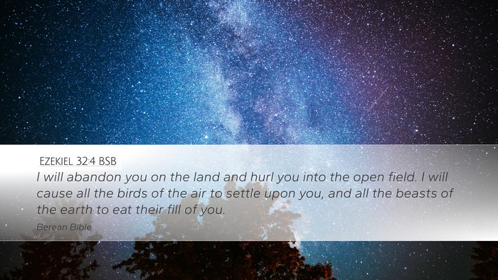 Ezekiel 32:4 BSB Bible Verse Image