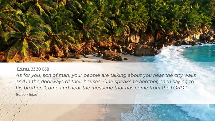 Ezekiel 33:30 BSB Bible Verse Image