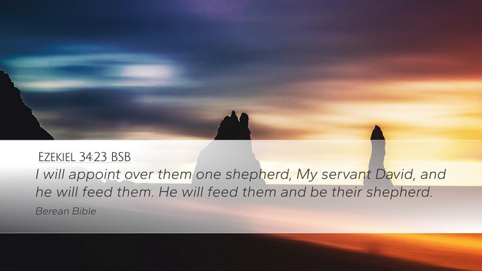 Ezekiel 34:23 BSB Bible Verse Image