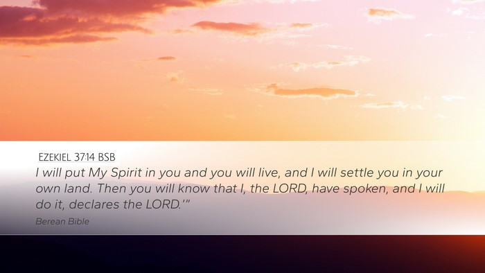 Ezekiel 37:14 BSB Bible Verse Image