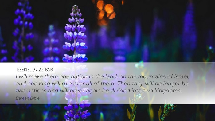 Ezekiel 37:22 BSB Bible Verse Image