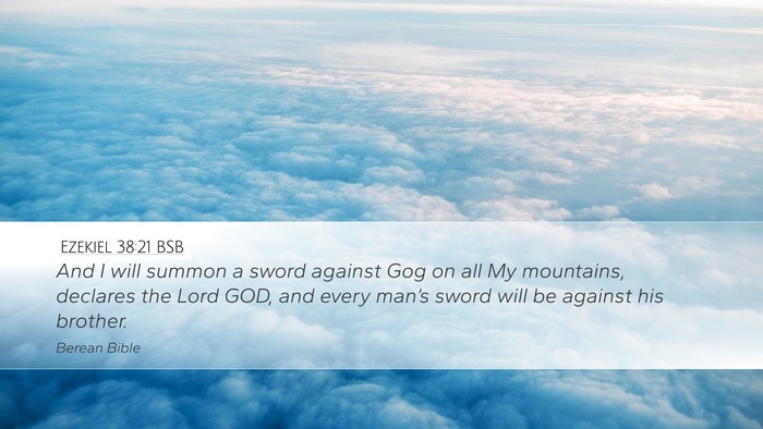 Ezekiel 38:21 BSB Bible Verse Image